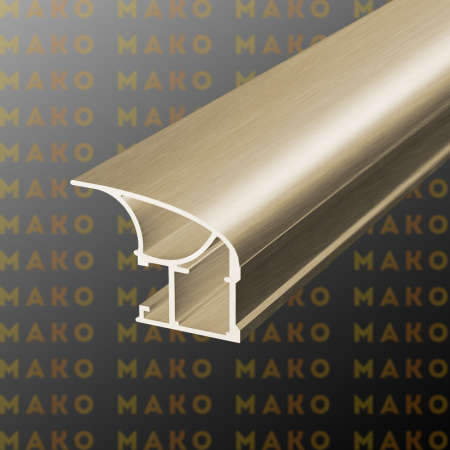 Профиль вертикальный асимметричный MS130 Золото браш (A39)